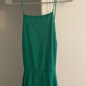 Green Cross back maxi Dress